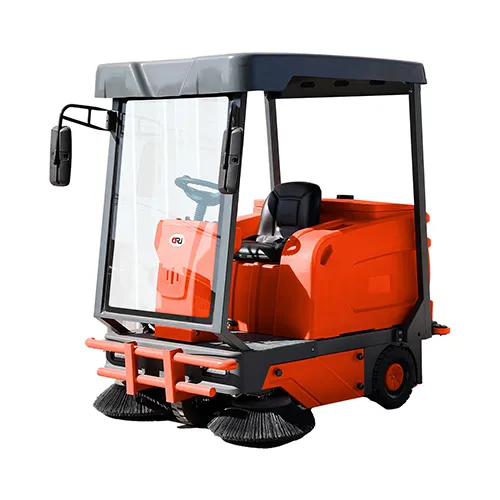 ORI Clean D2 zit-veegmachine met cabine schuin van voren