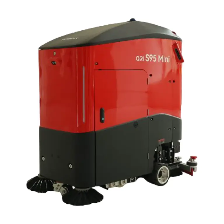 ORI Clean ORIBOT S95 Mini schoonmaakrobot schuin van voren met zijborstels